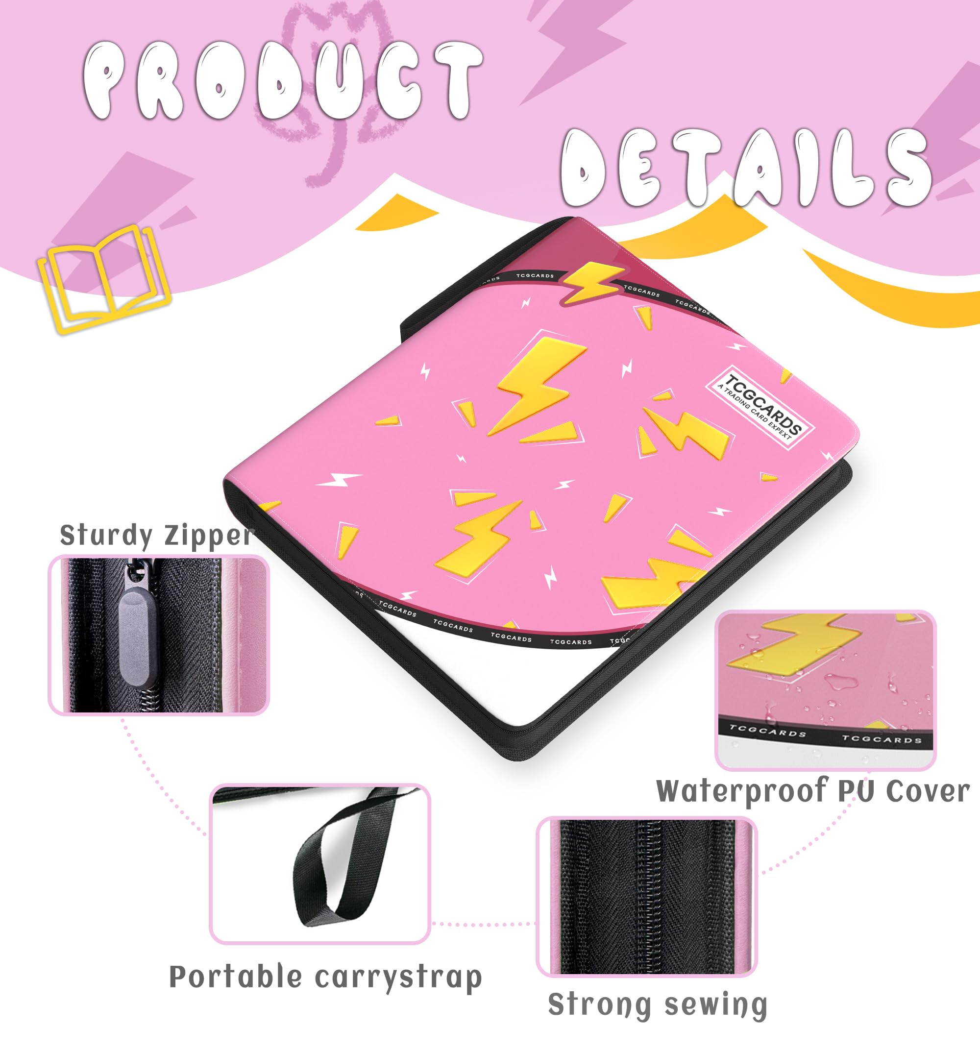 Foto 4 pulgar | Carpeta Coleccionable Yifan 900 Bolsillos Con 50 Fundas  Color Rosa - Venta Internacional.