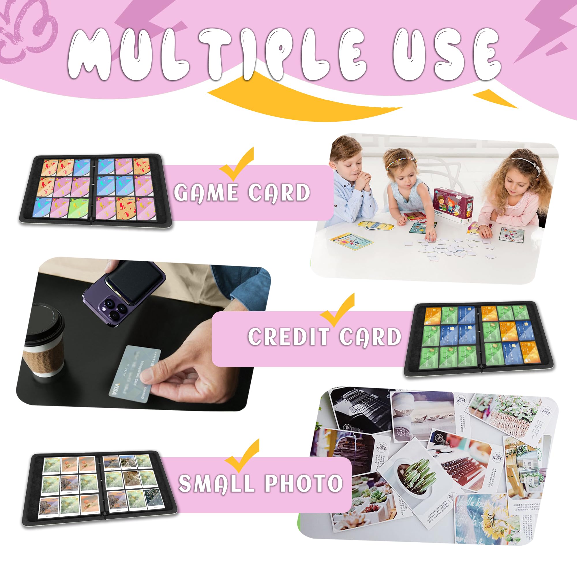 Foto 7 pulgar | Carpeta Coleccionable Yifan 900 Bolsillos Con 50 Fundas  Color Rosa - Venta Internacional.