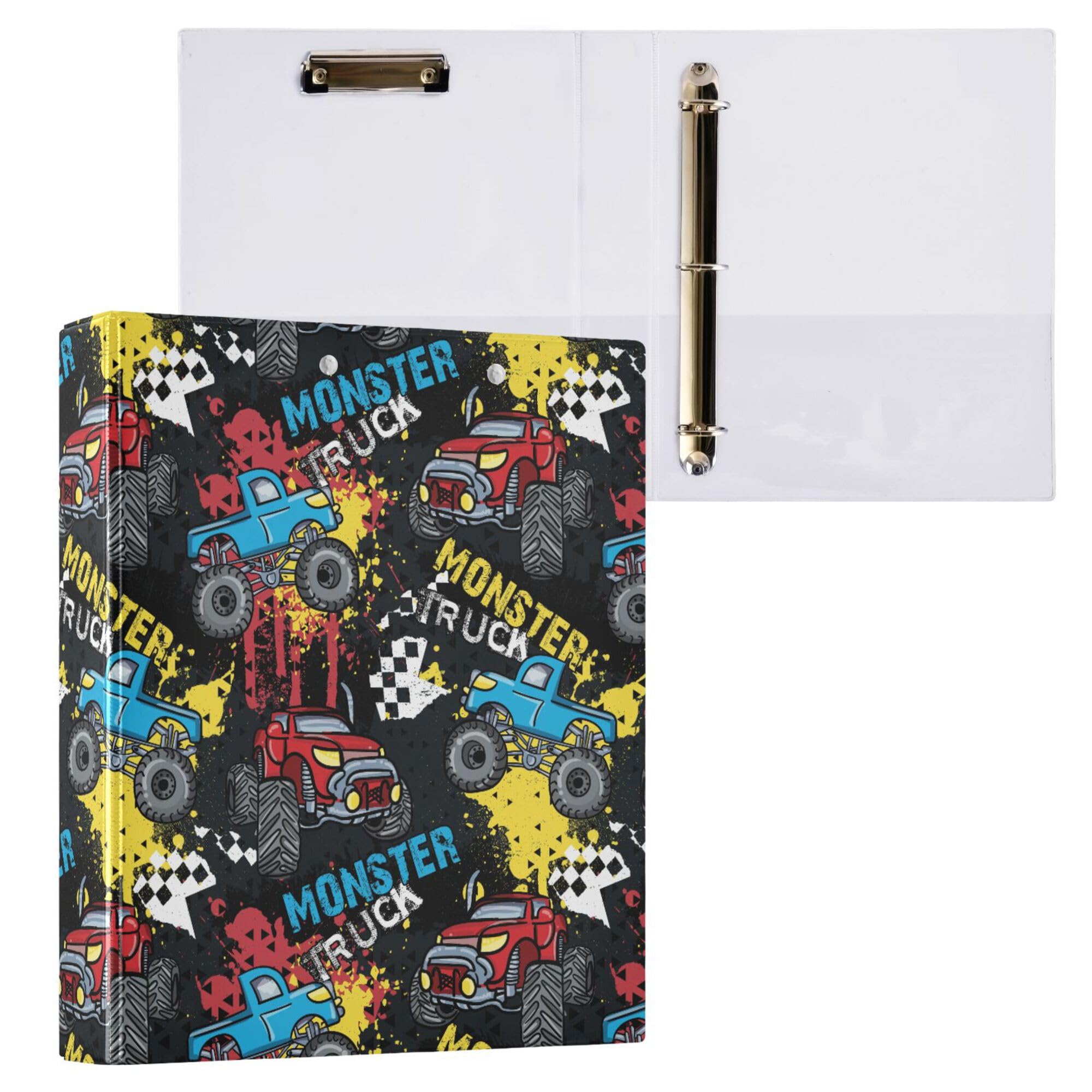 Foto 1 | Carpeta Con Anillas Wamika Monster Truck  Color Negro  4 Cm  200 Hojas - Venta Internacional.