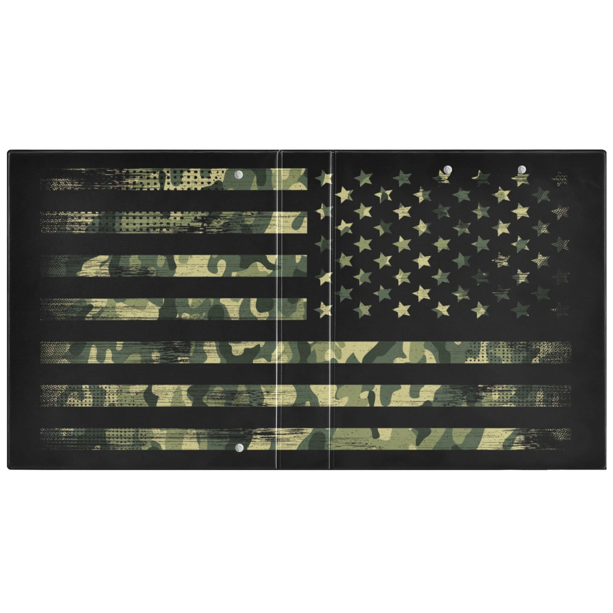 Foto 2 | Carpetas Redondas Con Forma De Camuflaje Wamika  Bandera Estadounidense  4 Cm - Venta Internacional.