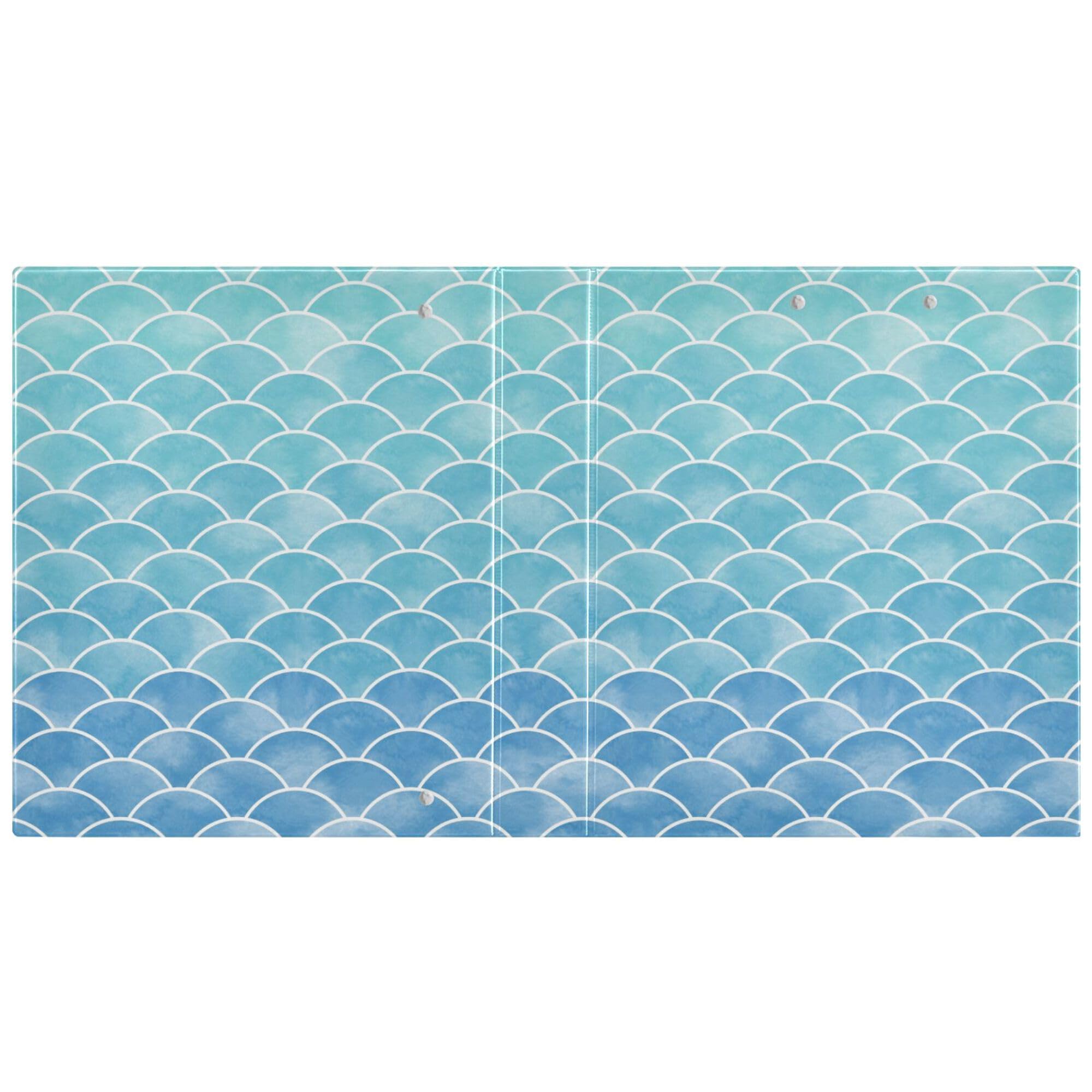 Foto 3 pulgar | Carpeta Con Portapapeles Wamika Mermaid Scales  Azul Aguamarina  4 Cm  3 Anillas - Venta Internacional.