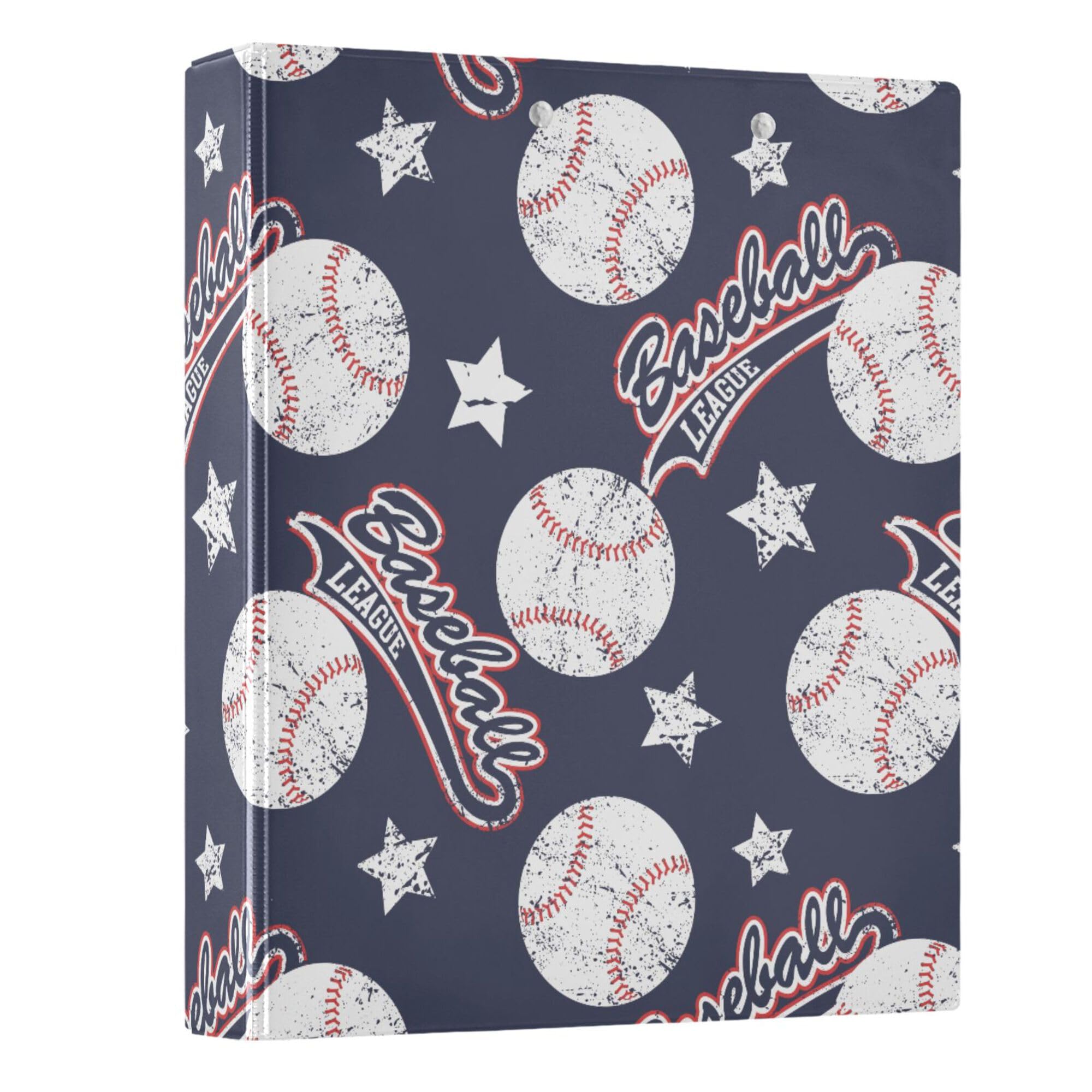 Foto 1 | Carpeta Con Portapapeles Wamika  Pelotas De Béisbol Y Estrellas  3 Anillas  4 Cm - Venta Internacional.