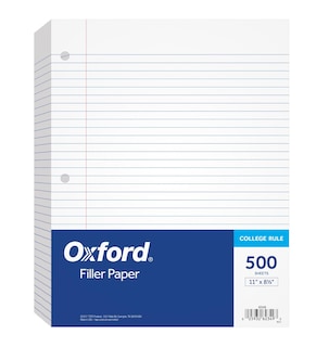 Foto 1 | Papel Oxford De 500 Hojas Sueltas Regla Universitaria Perforado Con 3 Orificios - Venta Internacional.