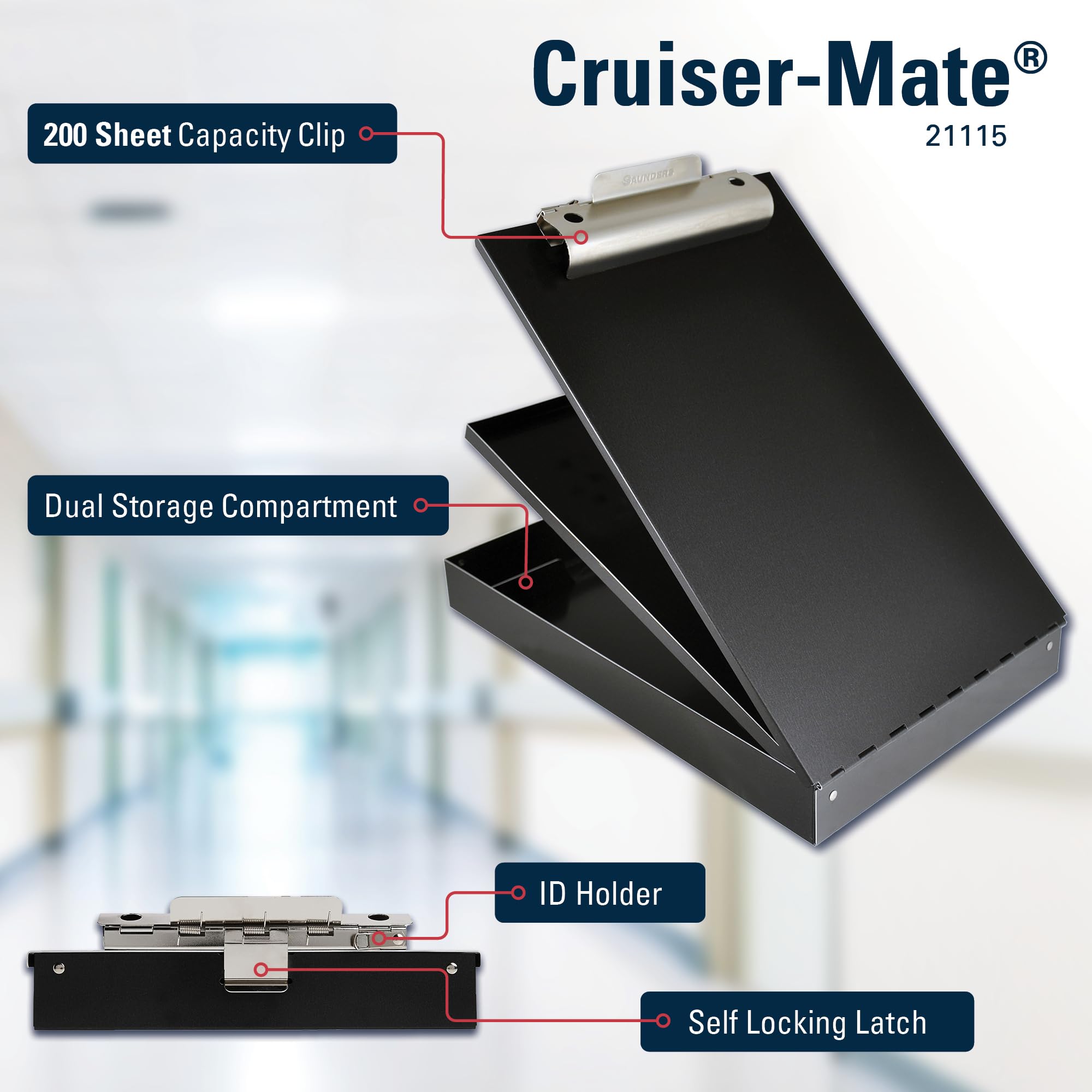 Foto 4 pulgar | Portapapeles Saunders Cruiser-mate Ii De Aluminio Negro - Venta Internacional.