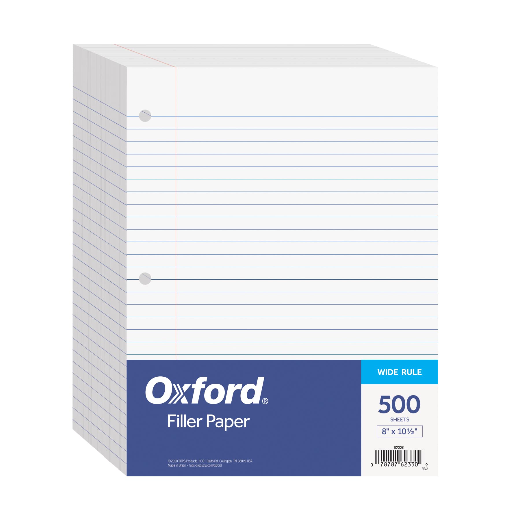 Foto 2 pulgar | Papel De Relleno Oxford Con 3 Agujeros  500 Hojas De Ancho  Rayado - Venta Internacional.