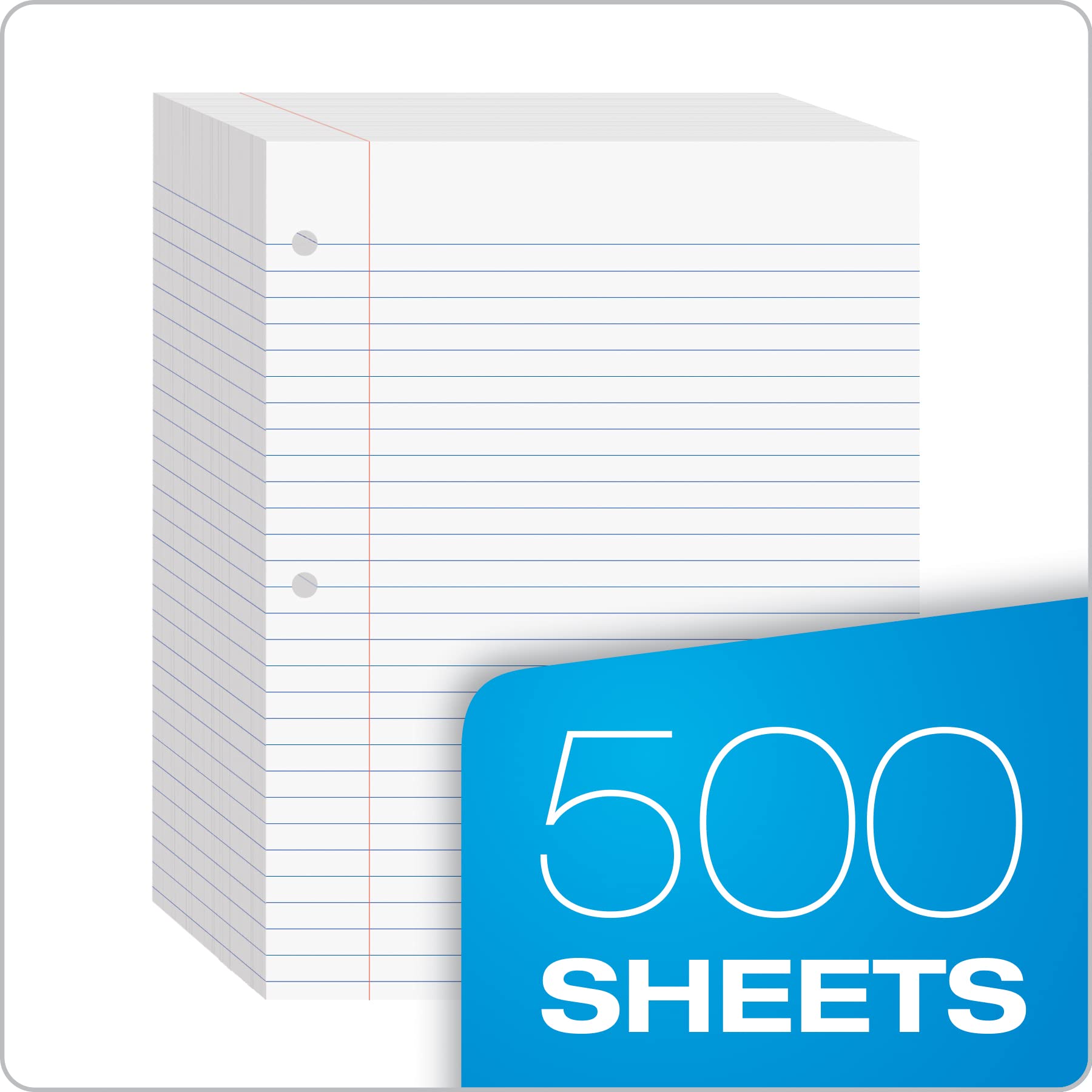 Foto 2 | Papel De Relleno Oxford Con 3 Agujeros  500 Hojas De Ancho  Rayado - Venta Internacional.