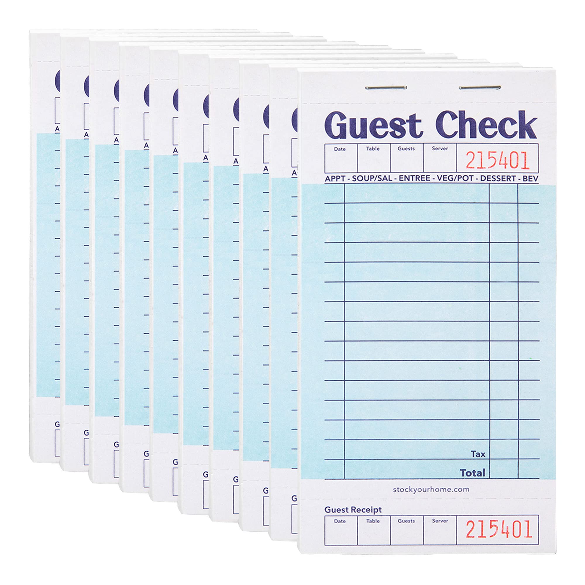 Foto 2 pulgar | Cuadernos De Cheques Para Invitados Stock Your Home  Color Azul (paquete De 10) - Venta Internacional.