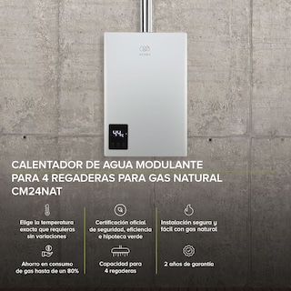 Foto 2 | Calentador de Agua Modulante Avera 4 Servicios Gas Natural Cm24nat color Blanco