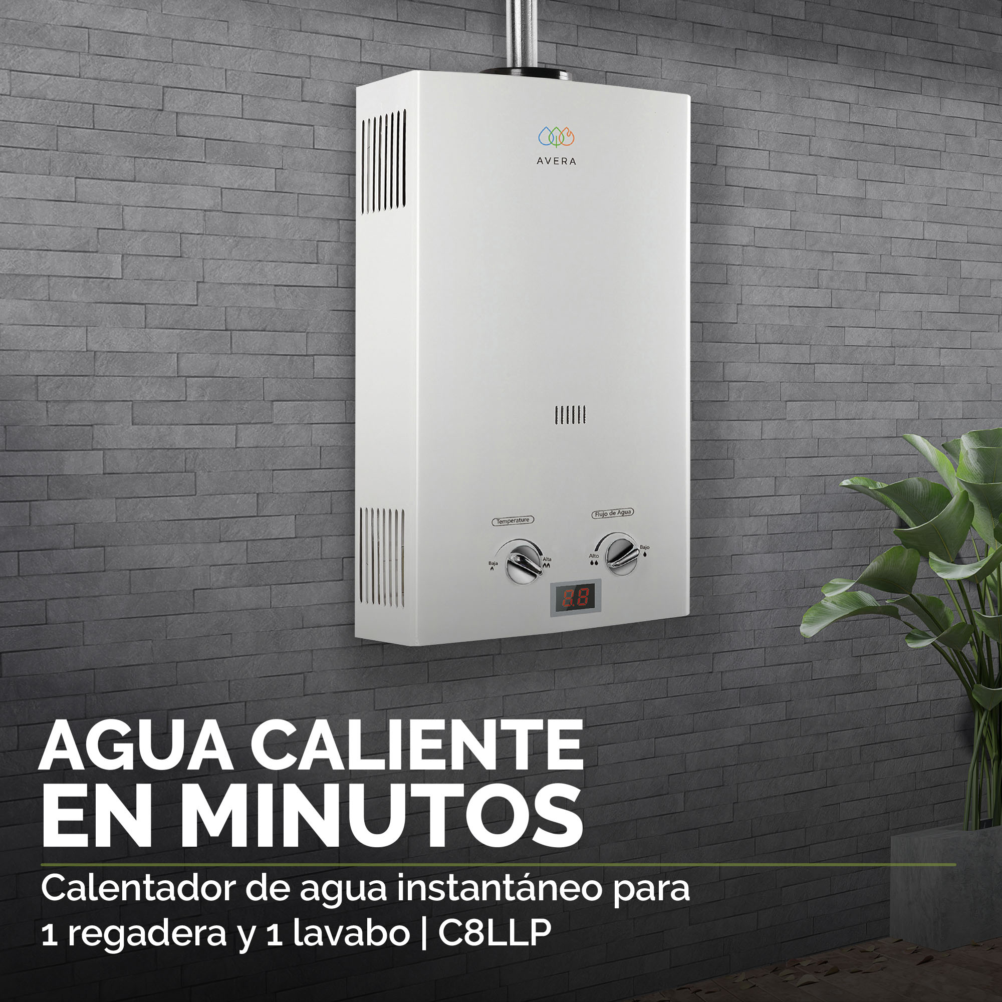 Foto 6 pulgar | Calentador de Agua Instantáneo Avera 1.5 Servicios Gas Lp C8l color Blanco