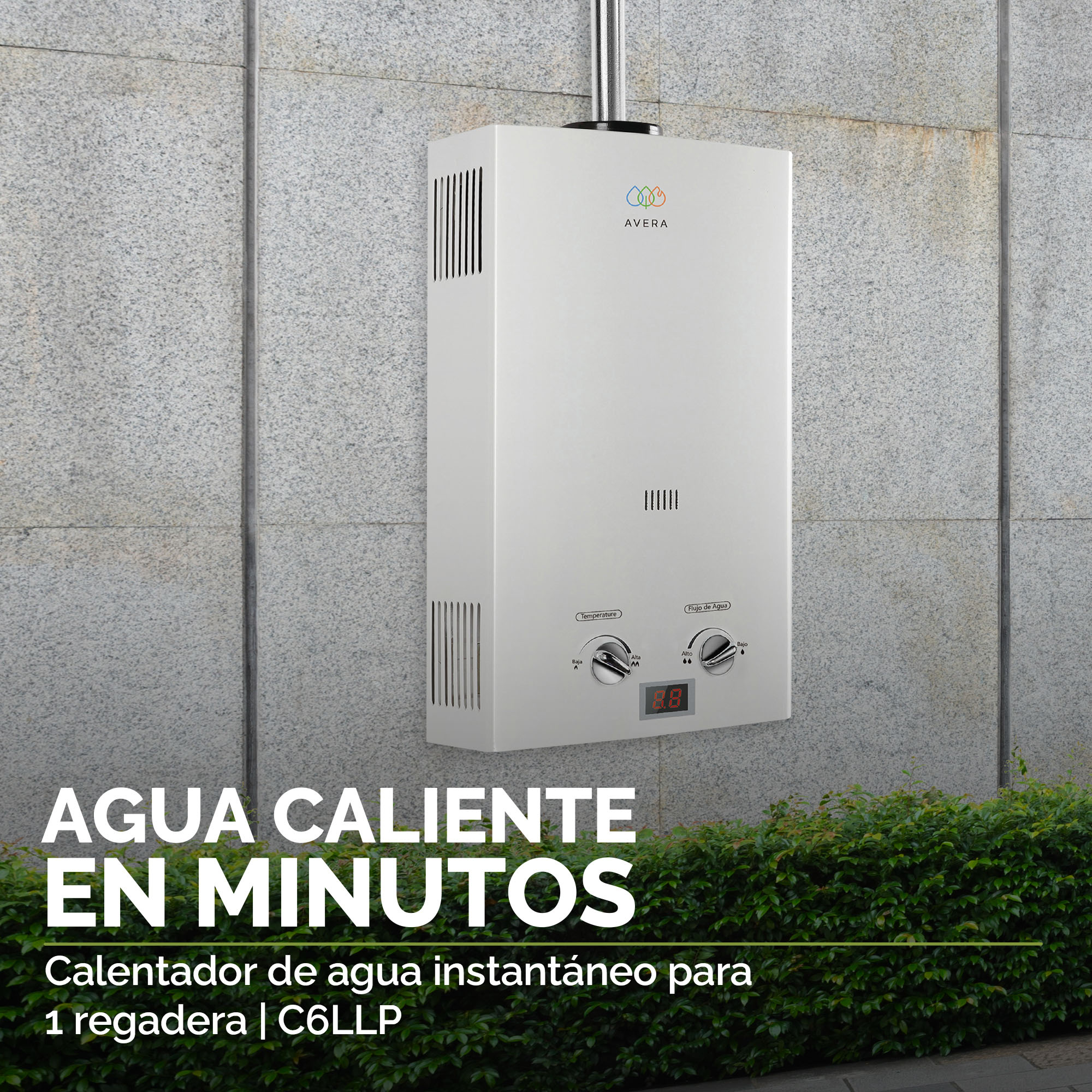 Foto 5 | Calentador de Agua Avera de Gas Lp color Blanco