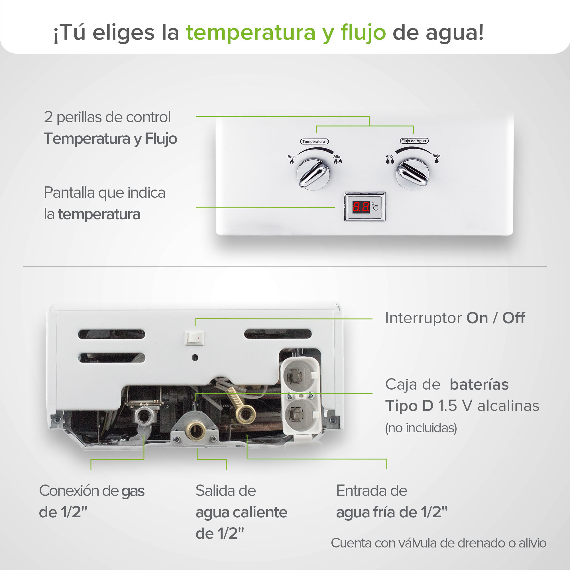 Foto 9 pulgar | Combo Calentador Avera C6lpr26l Blanco Agua A Gas Lp Y Presurizador 26l 1/6 Hp