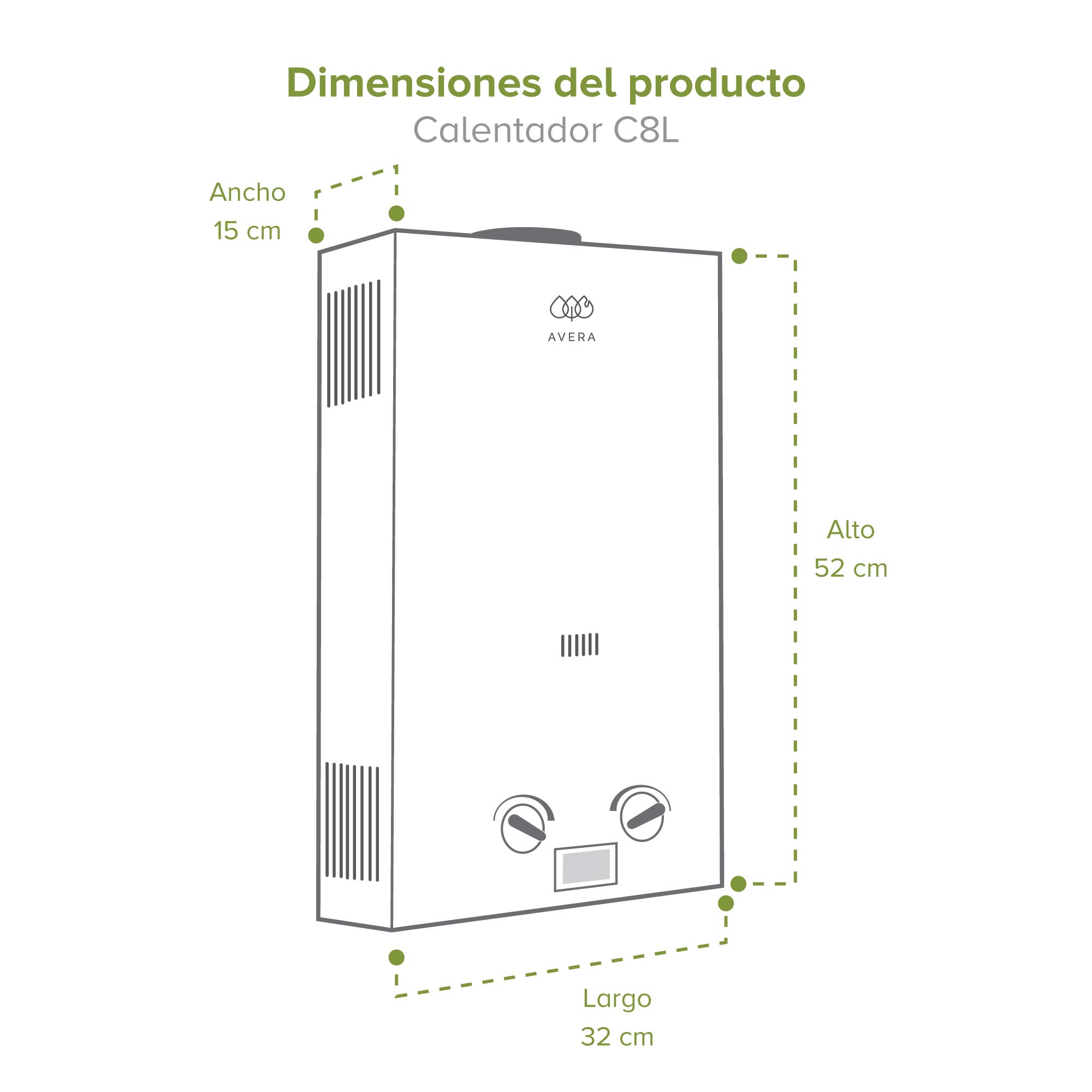 Foto 6 pulgar | Combo Calentador Agua Gas Lp 8 L Y Presurizador 35 L 1/4 Hp Avera C8lpr35l Blanco