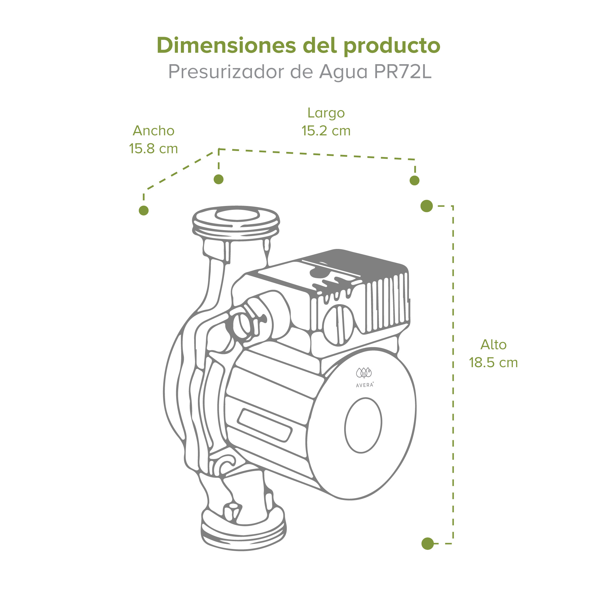 Foto 5 pulgar | Combo Calentador Agua Gas LP 16L y Presurizador 72L 1/3hp Avera C16LPR72L