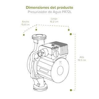 Foto 4 | Combo Calentador Agua Gas LP 16L y Presurizador 72L 1/3hp Avera C16LPR72L
