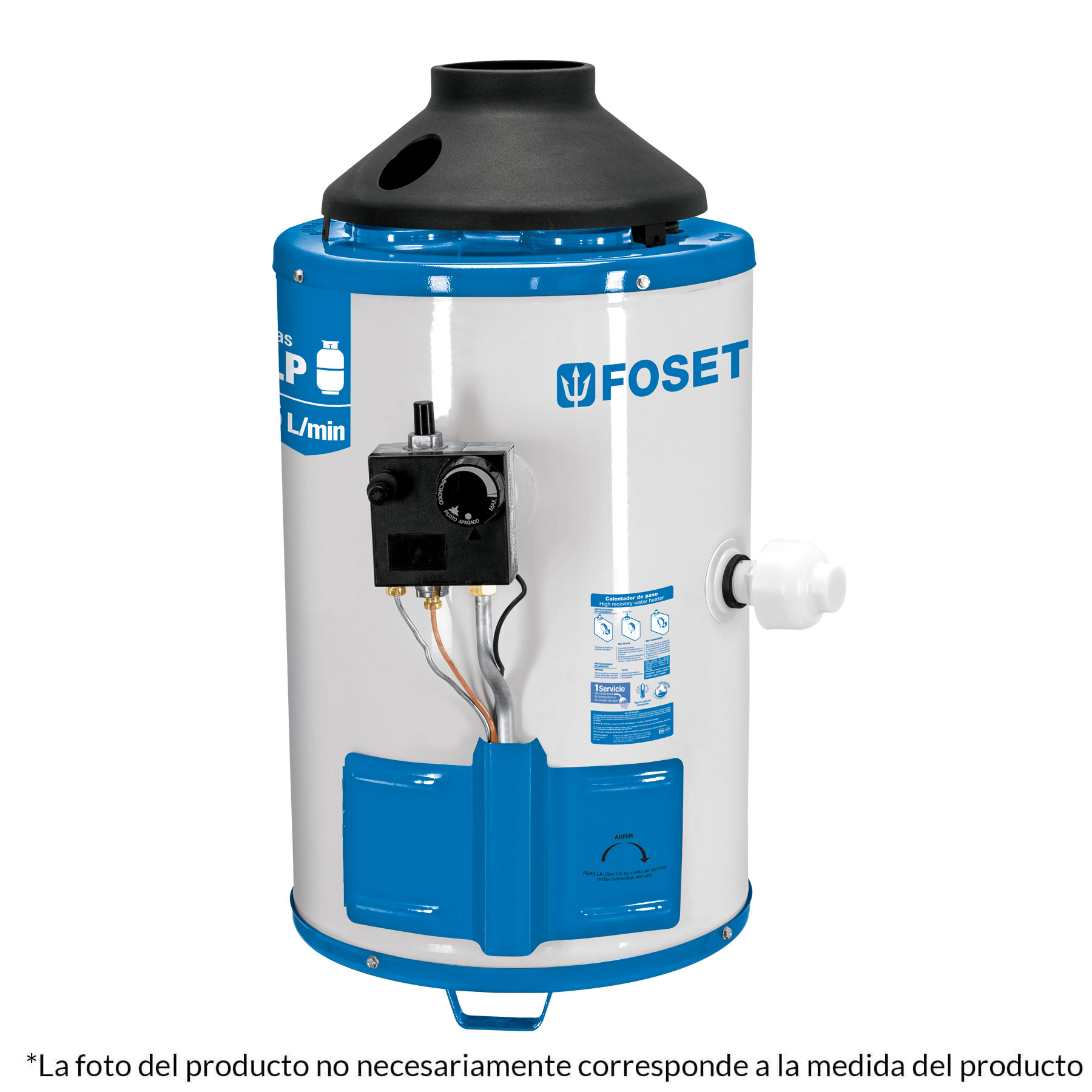 Calentador de Paso Foset CALE-6PA-N color Blanco 6 L por MIN Gas Natural