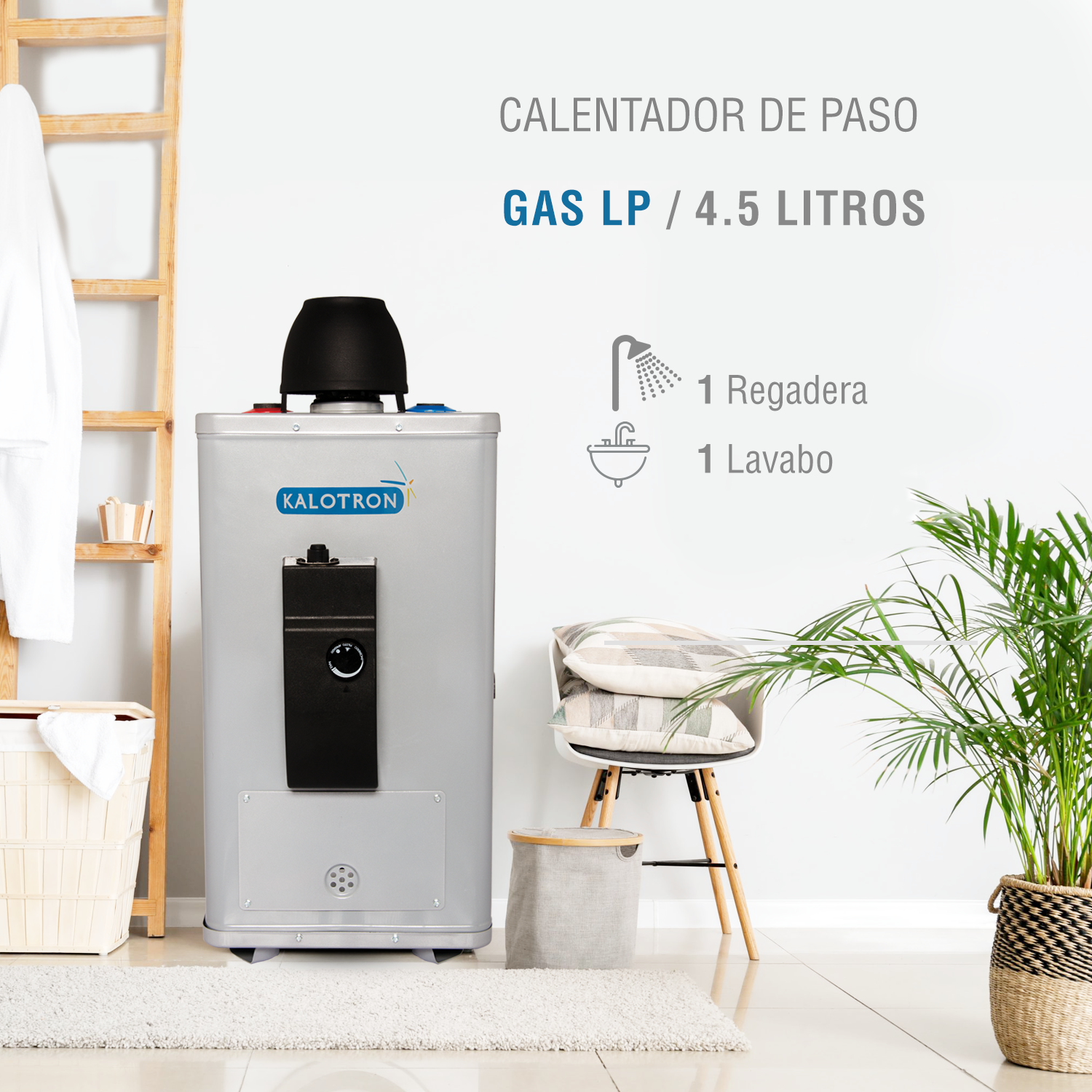 Foto 2 | Calentador de Agua de Paso Kalotron KA-ARC-045LP-01 de Gas LP 4.5L 1.5 Servicios