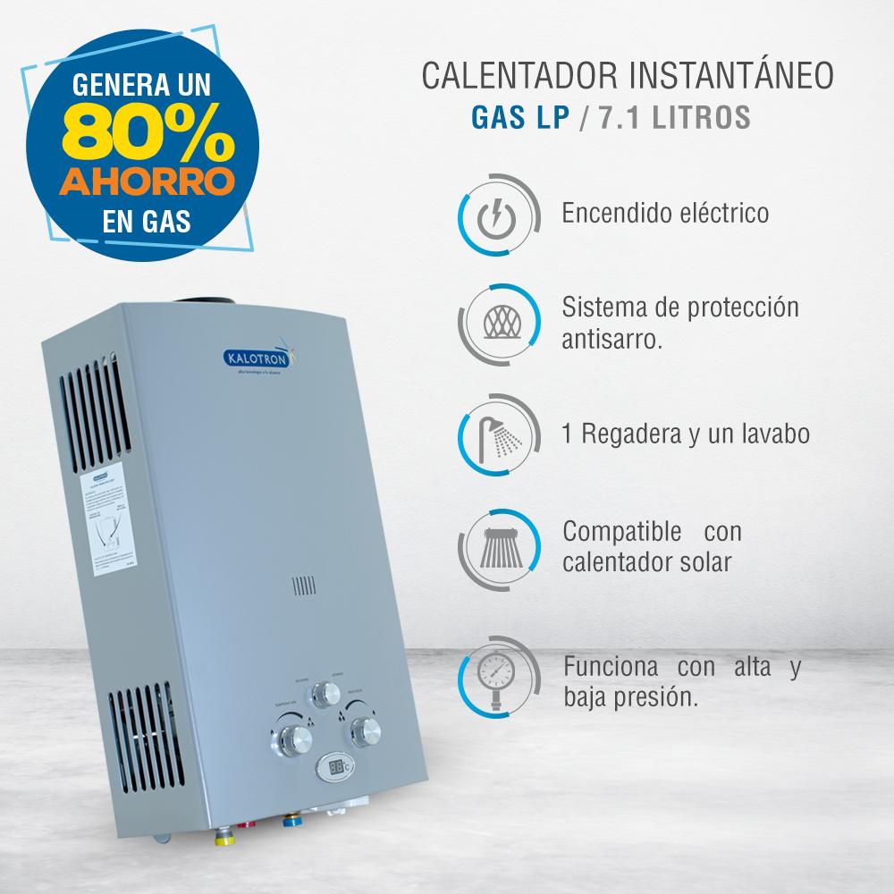 Foto 2 | Calentador de Agua Instantáneo Kalotron KA-INS-078LP-01 de Gas LP 7L 1.5 Servicios