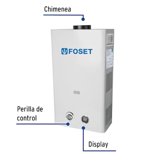 Foto 2 | Calentador de Agua de Paso Foset CALE-13I-N de Gas Natural 13L