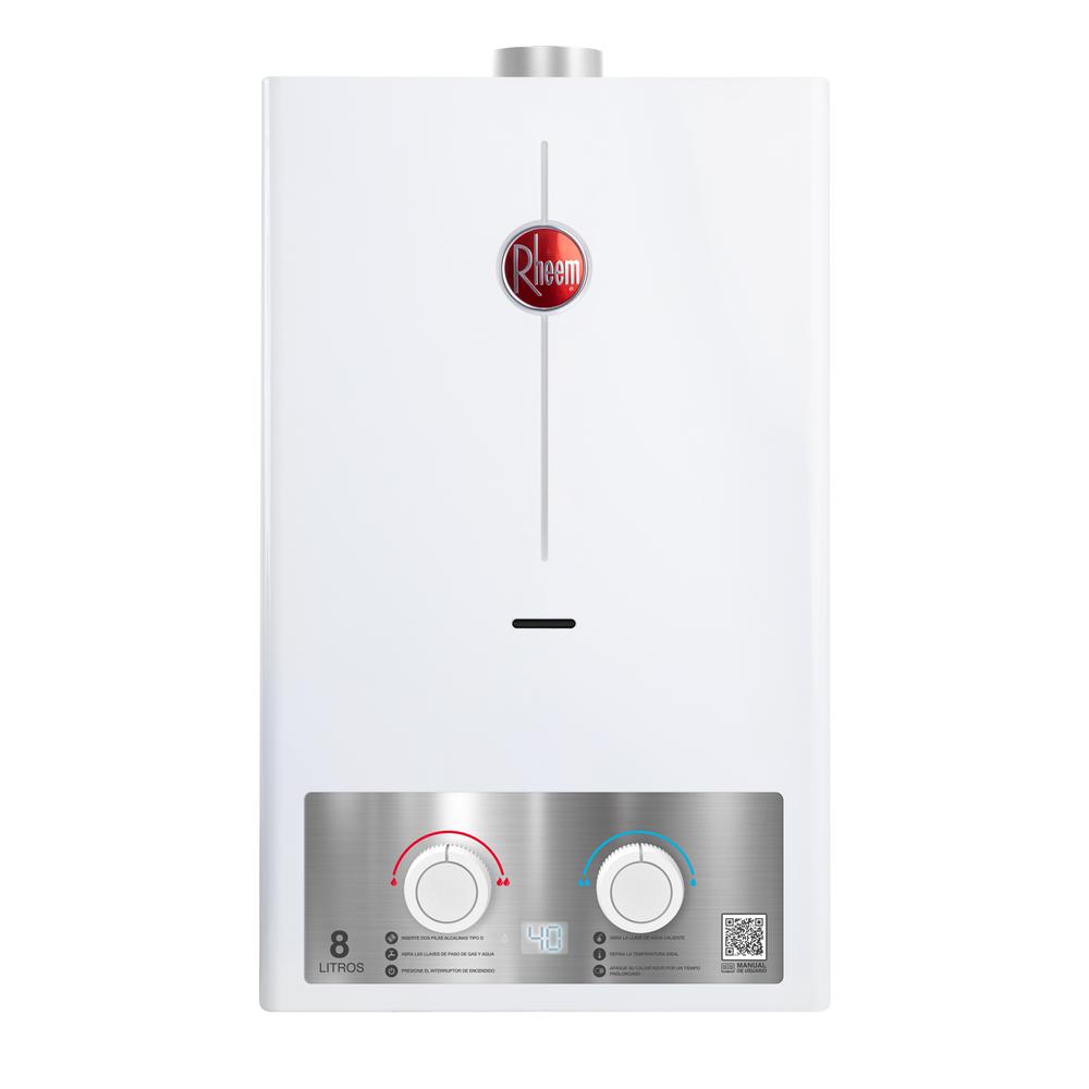 Calentador Instantáneo de Agua Rheem RHIN-CHN08P Gas LP 8 L/Min 1 Servicio Plus