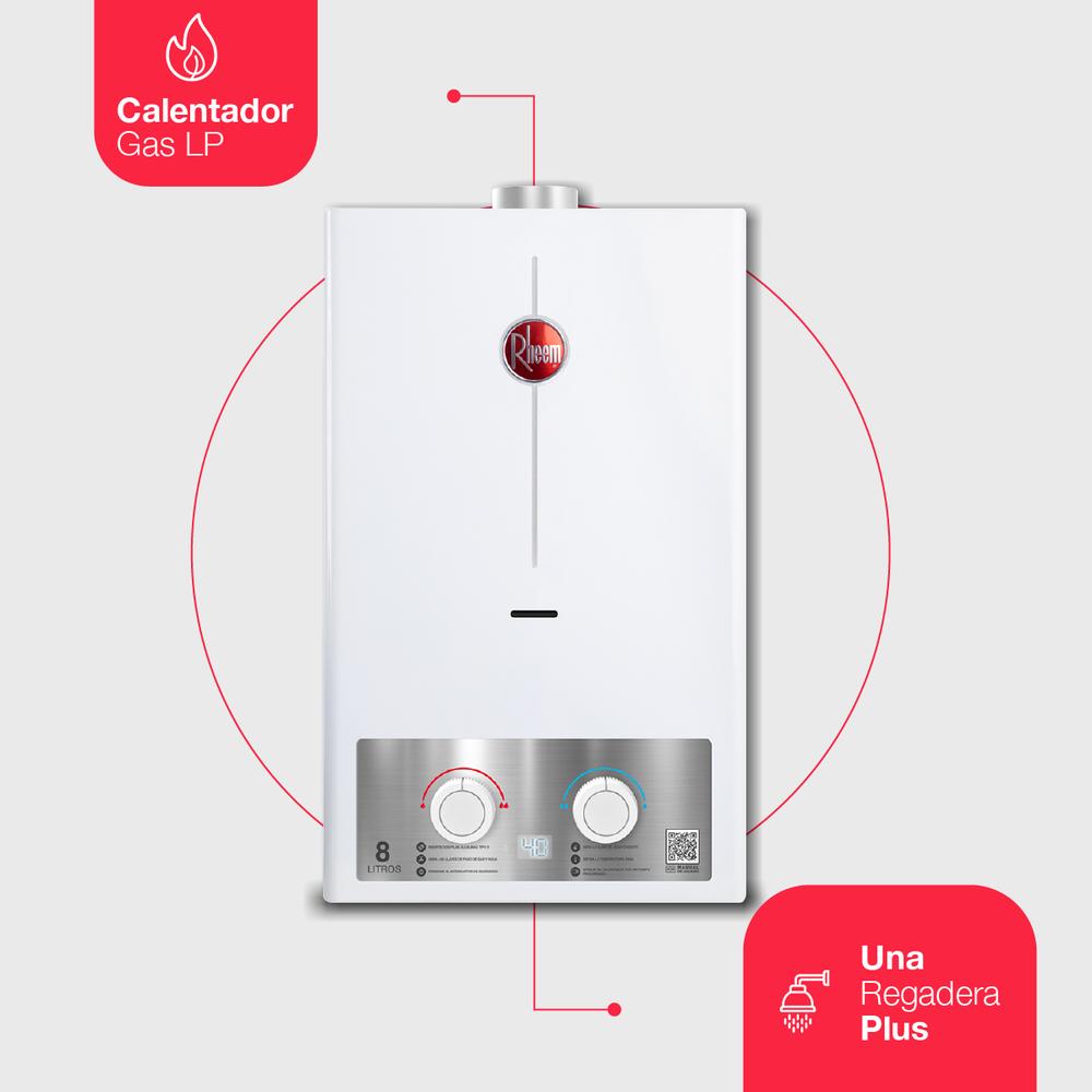 Foto 2 | Calentador Instantáneo de Agua Rheem RHIN-CHN08P Gas LP 8 L/Min 1 Servicio Plus