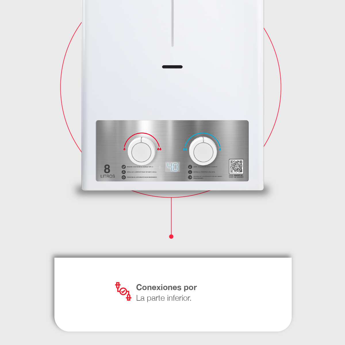 Foto 5 pulgar | Calentador Instantáneo de Agua Rheem RHIN-CHN08P Gas LP 8 L/Min 1 Servicio Plus