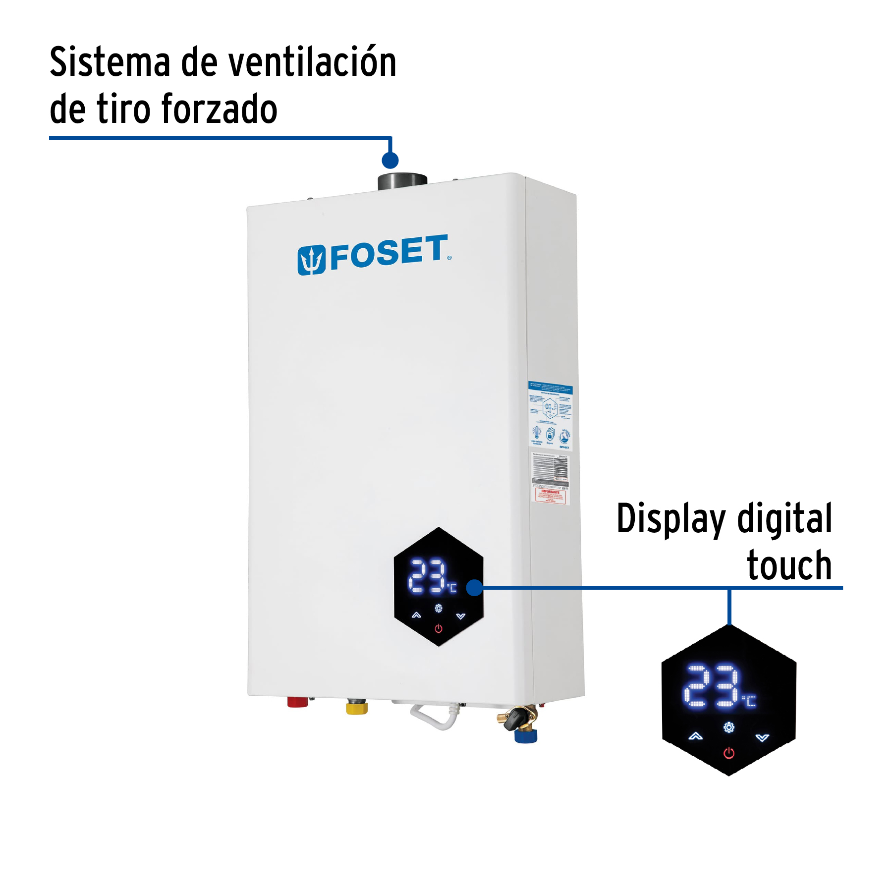 Foto 3 pulgar | Calentador Instantáneo Modulante Foset 16 L 3 Servicios Gas Lp