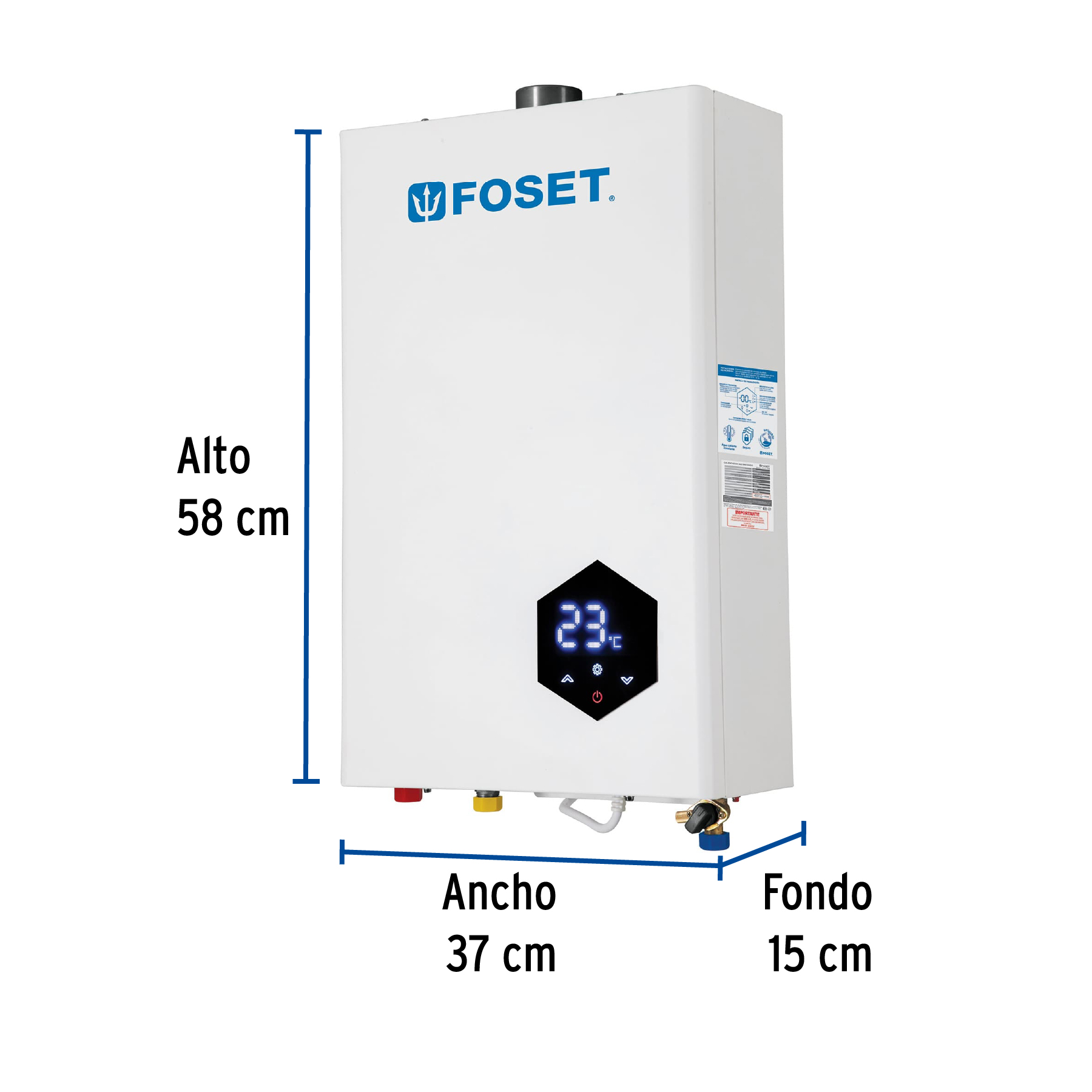 Foto 4 pulgar | Calentador Instantáneo Modulante Foset 16 L 3 Servicios Gas Lp