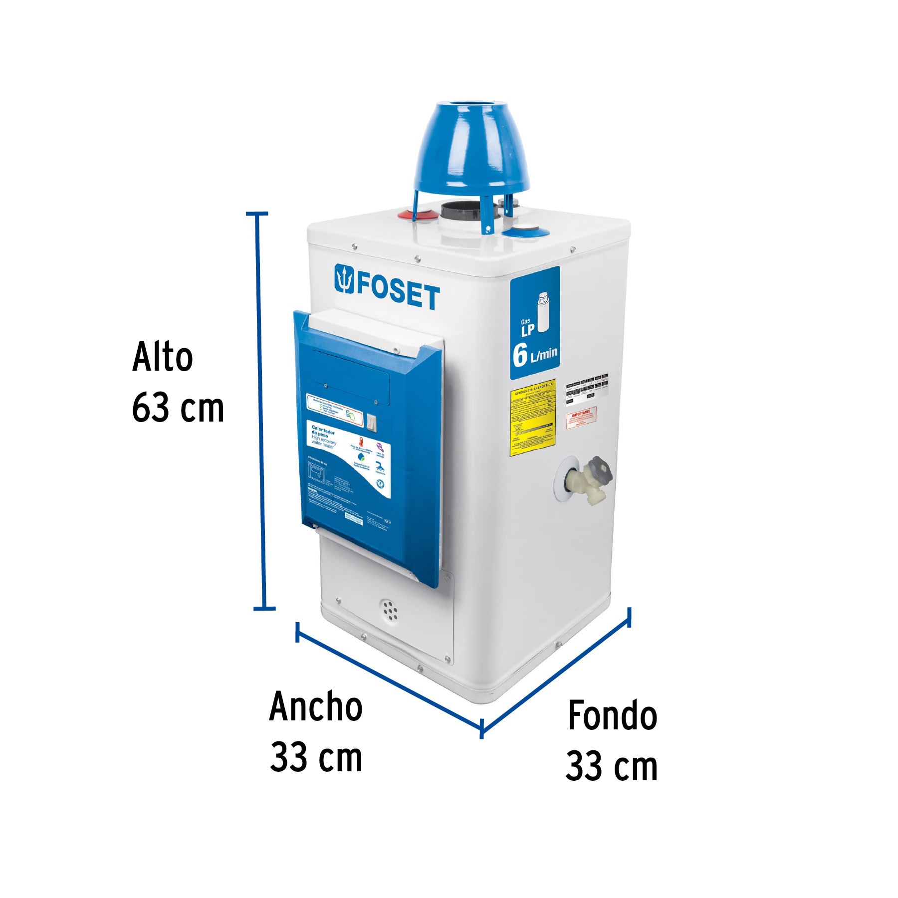 Foto 4 pulgar | Calentador Electrónico de Paso Foset 6 L 1 Servicio Gas LP