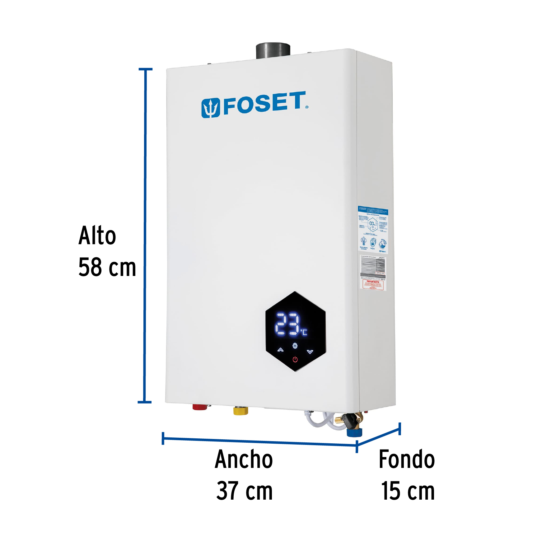 Foto 4 pulgar | Calentador Instantáneo Modulante Foset 14 L 2 Servicios Gas Lp