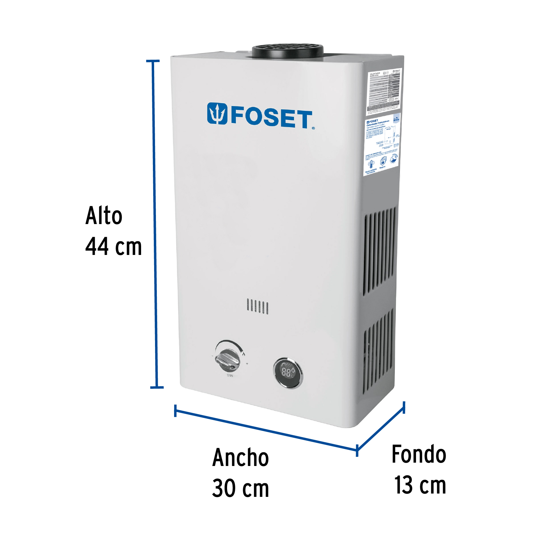 Foto 3 | Calentador de Paso Instantáneo Foset 6 L 1 Servicio Gas Natural