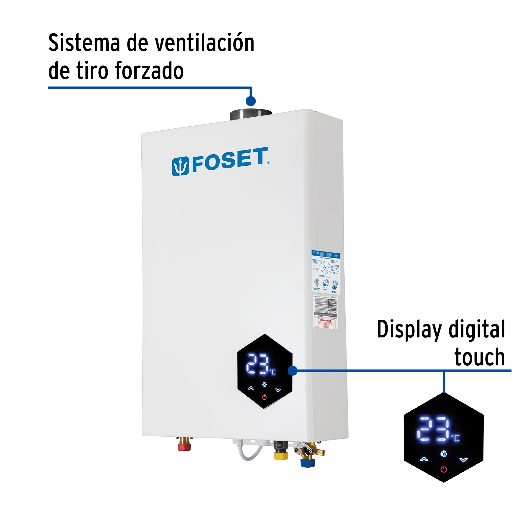 Foto 3 pulgar | Calentador Instantáneo Foset Modulante 24 L 4 Servicios Gas Lp