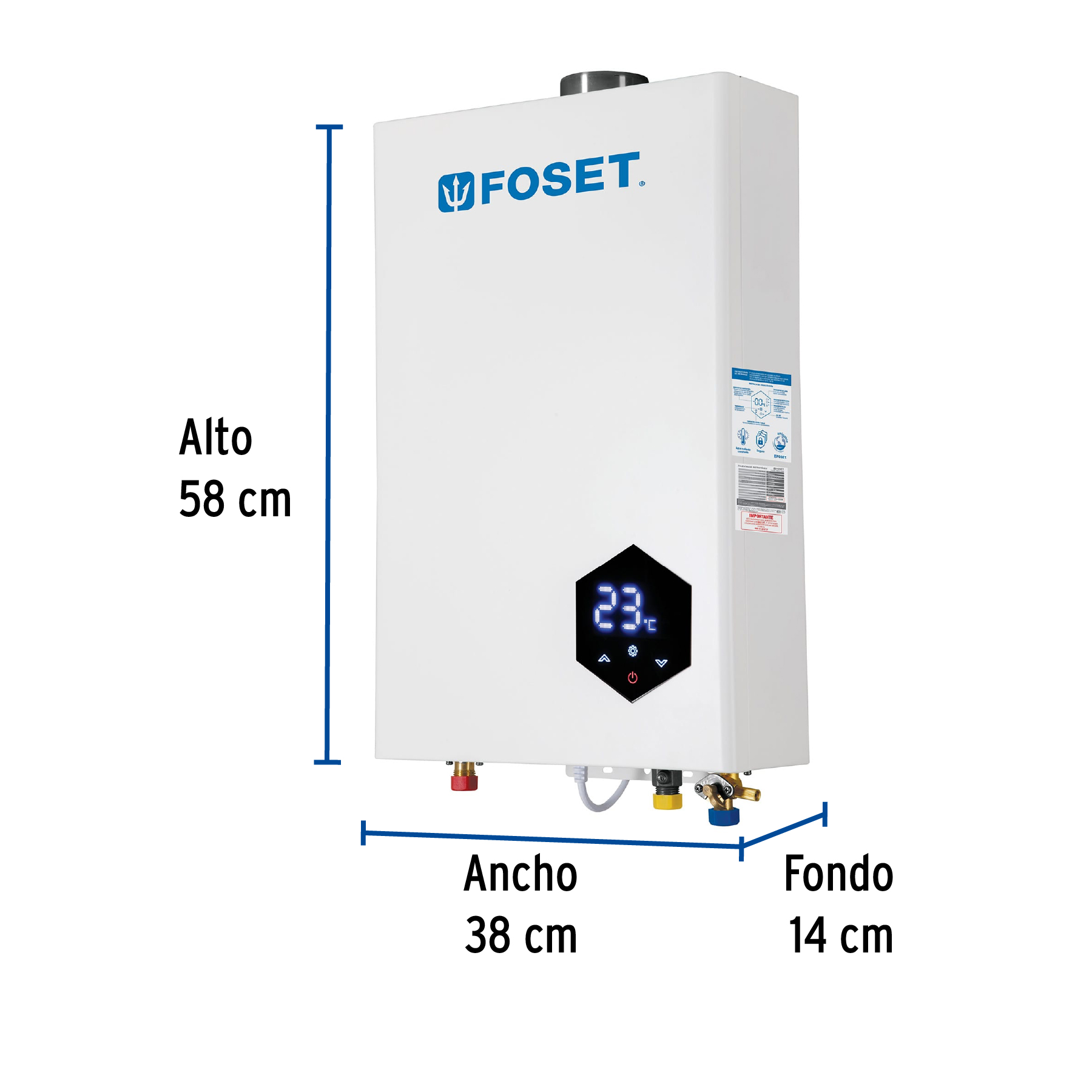 Foto 3 | Calentador Instantáneo Foset Modulante 24 L 4 Servicios Gas Lp