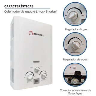 Foto 4 | Calentador de Paso Shorbull Instantáneo Gas LP 6 L