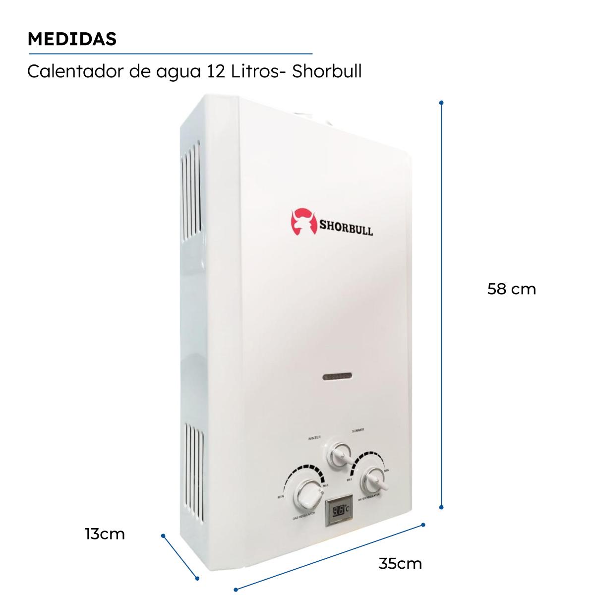 Foto 6 | Calentador de Paso Shorbull Instantáneo Gas LP 12 L