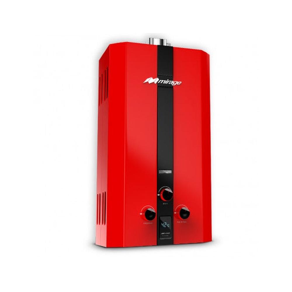 Boiler de Paso Mirage Flux 6 Litros por Minuto Rojo Gas LP