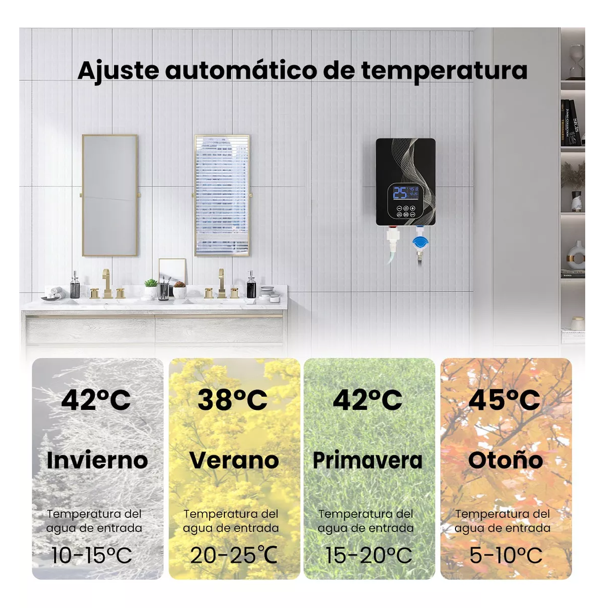 Foto 4 pulgar | Inteligente Eléctrico Calentador de Agua Instantáneo Eo Safe Imports Esi-15991 Negro