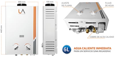 Foto 2 | Calentador de Agua Instantáneo United Appliances 6 L/min a Gas LP