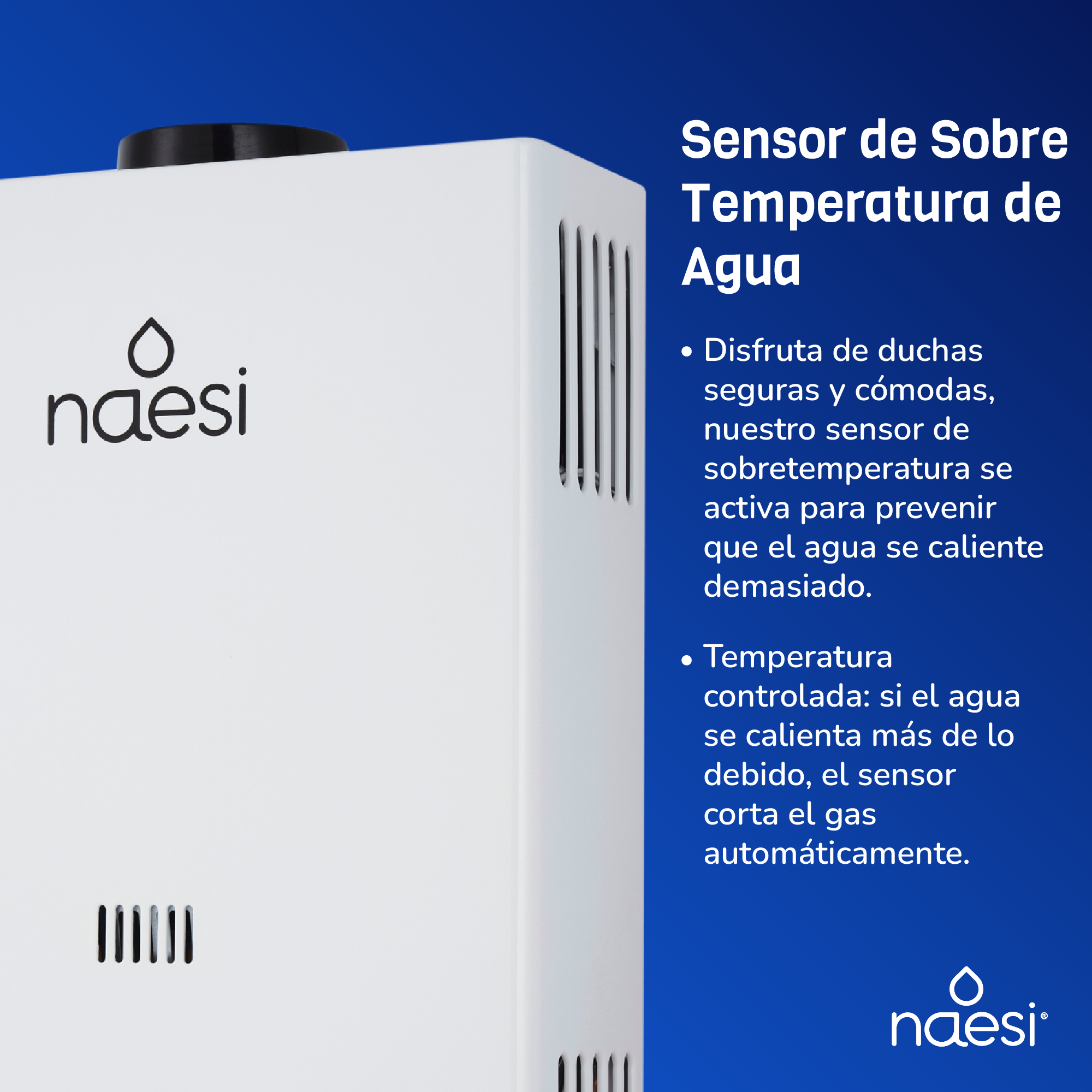 Foto 5 | Calentador De Agua Instantaneo 1 Servicio Gas Natural Naesi An201 Blanco