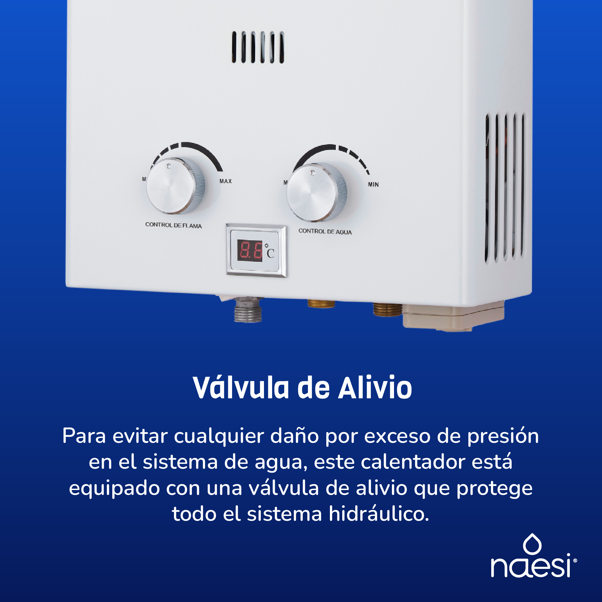 Foto 4 | Calentador De Agua Instantaneo 2 Servicios Gas Natural Naesi An202gn Blanco