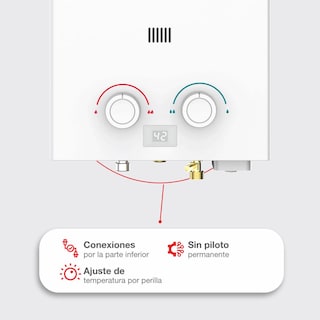 Foto 4 | Calentador De Agua Instantáneo Splendid 6 Litros Por Min Gas Natural Rhs-chn06p 1 Servicio