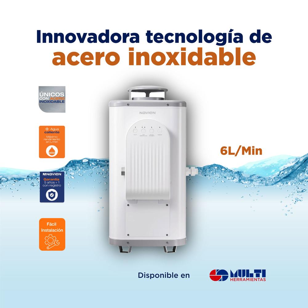 Foto 3 pulgar | Calentador Rápida Recuperación Tanque Inox Navien 6l Gas Lp