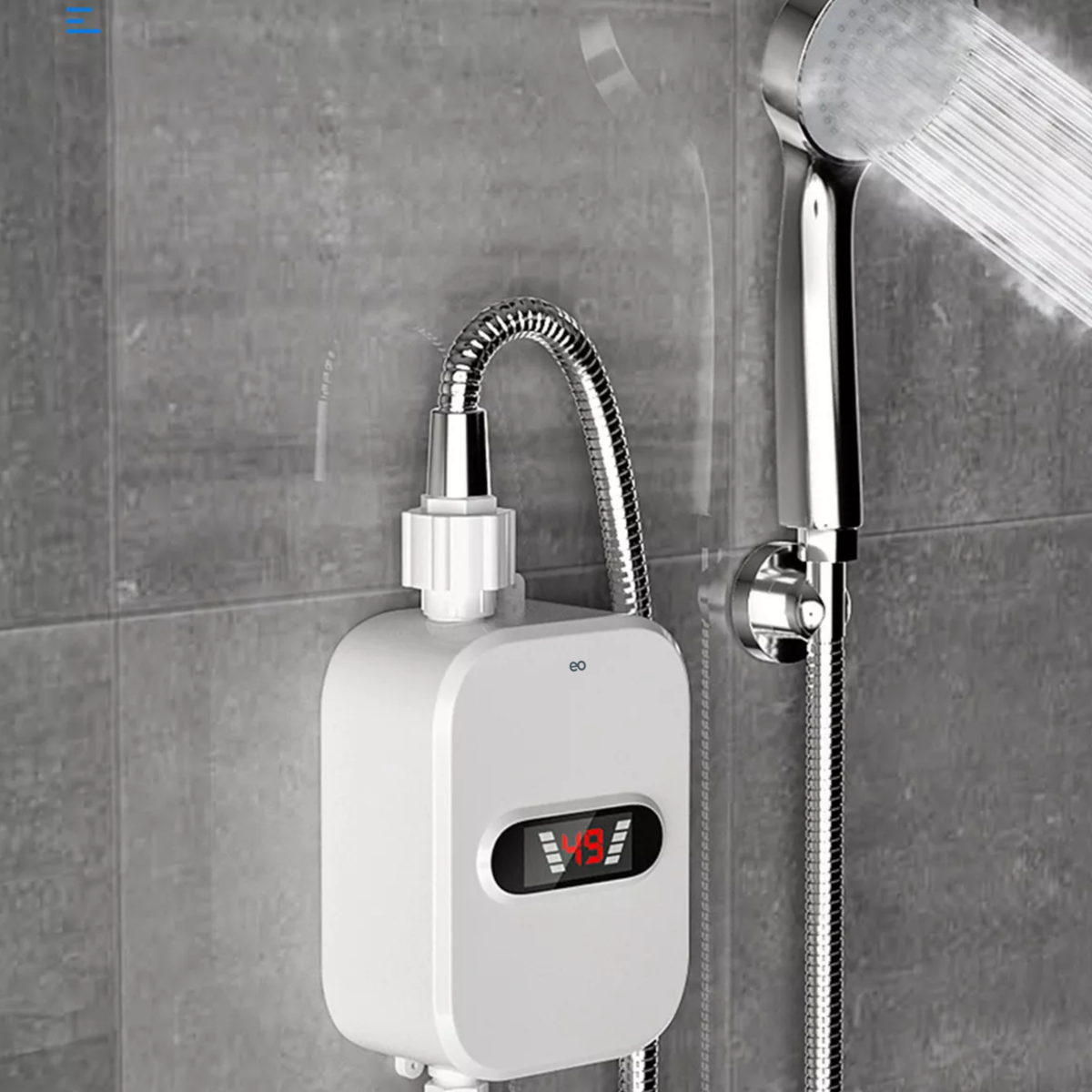 Foto 3 pulgar | Calentador De Agua Eléctrico Instantáneo Blanco 127v Eo Safe Imports Esi-18830 Blanco