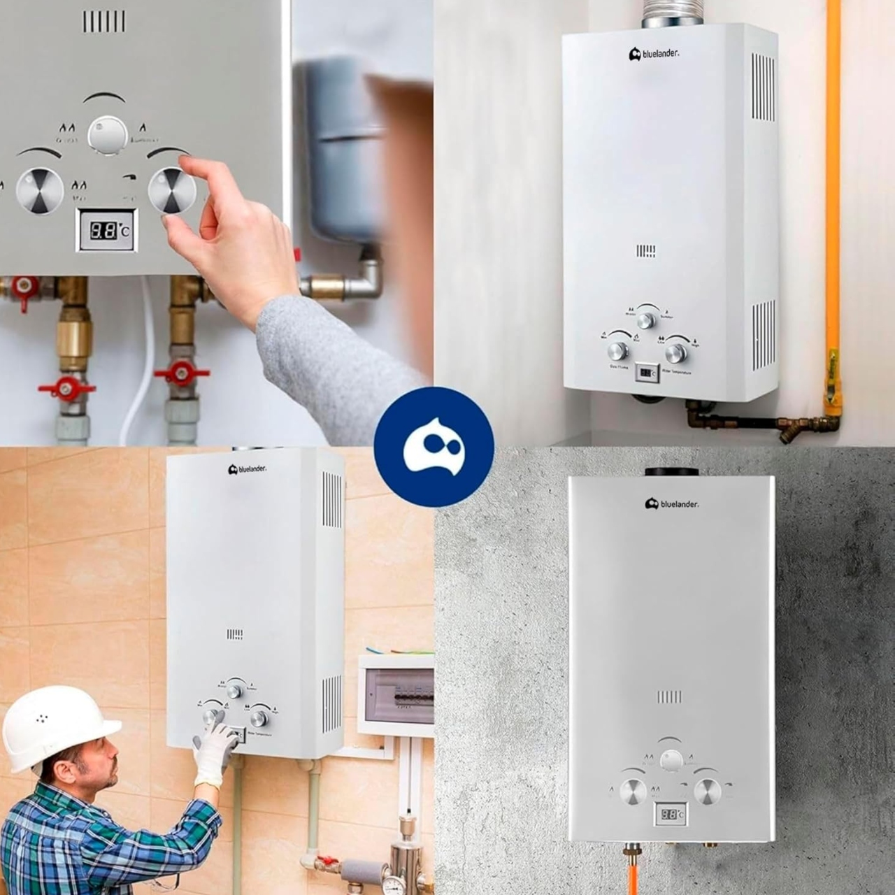 Foto 5 pulgar | Calentador De Agua Eléctrico De 12 Litros Bluelander Blanco