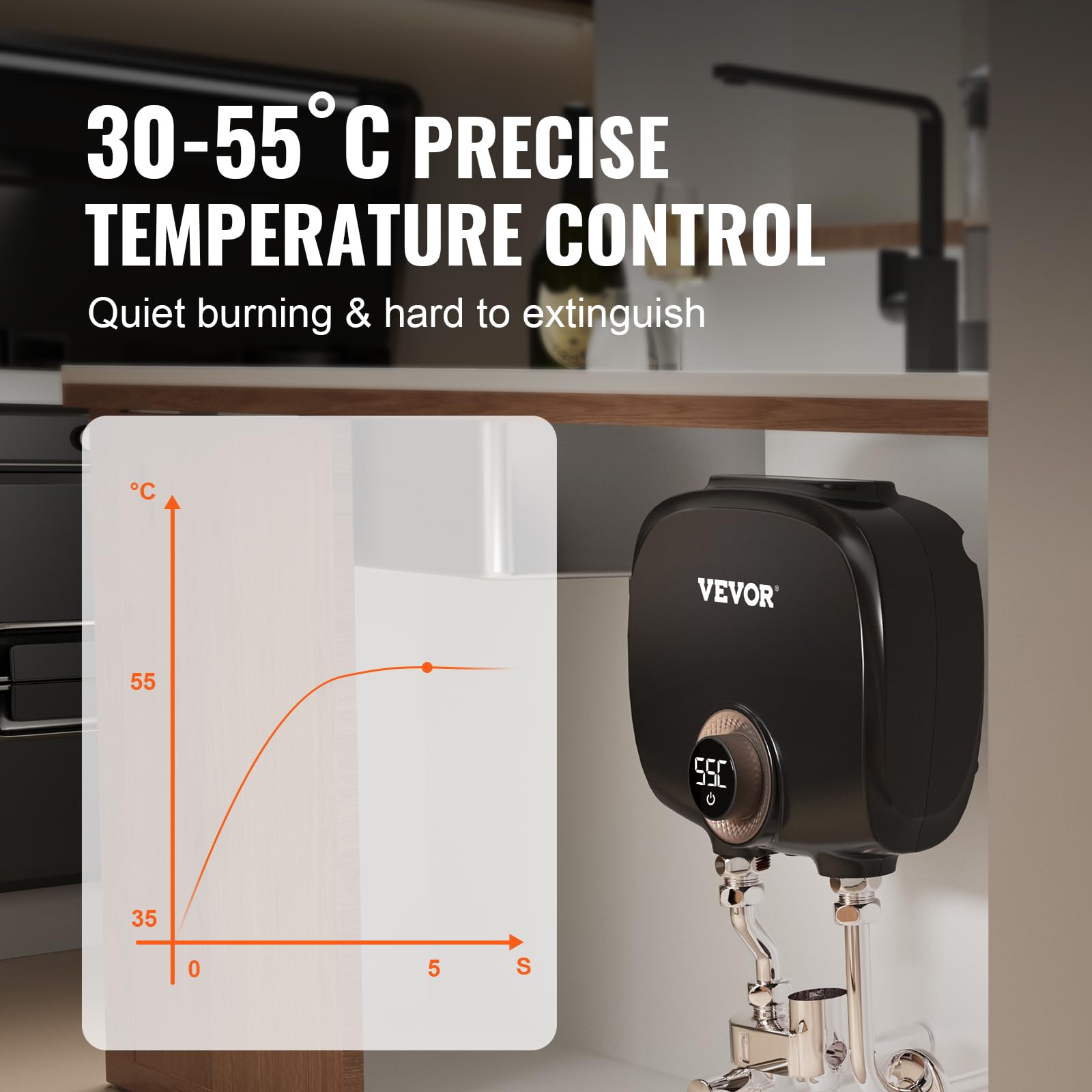 Foto 6 pulgar | Calentador De Agua Sin Tanque Vevor Eléctrico De 7 Kw Para Cocina Y Baño - Venta Internacional.