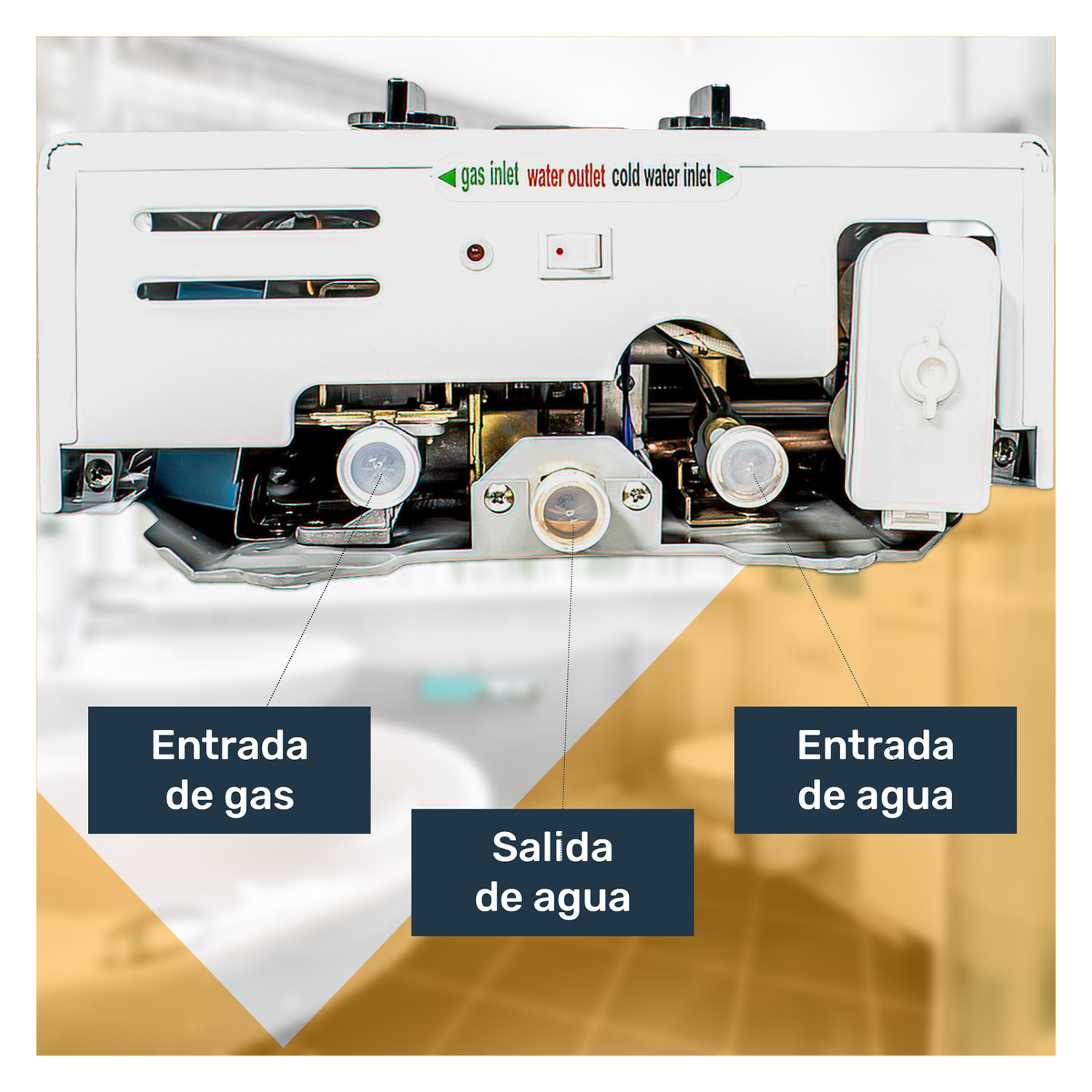 Foto 8 pulgar | Calentador De Agua Instantaneo De Paso 6 Litros Gas Lp Gutstark Home