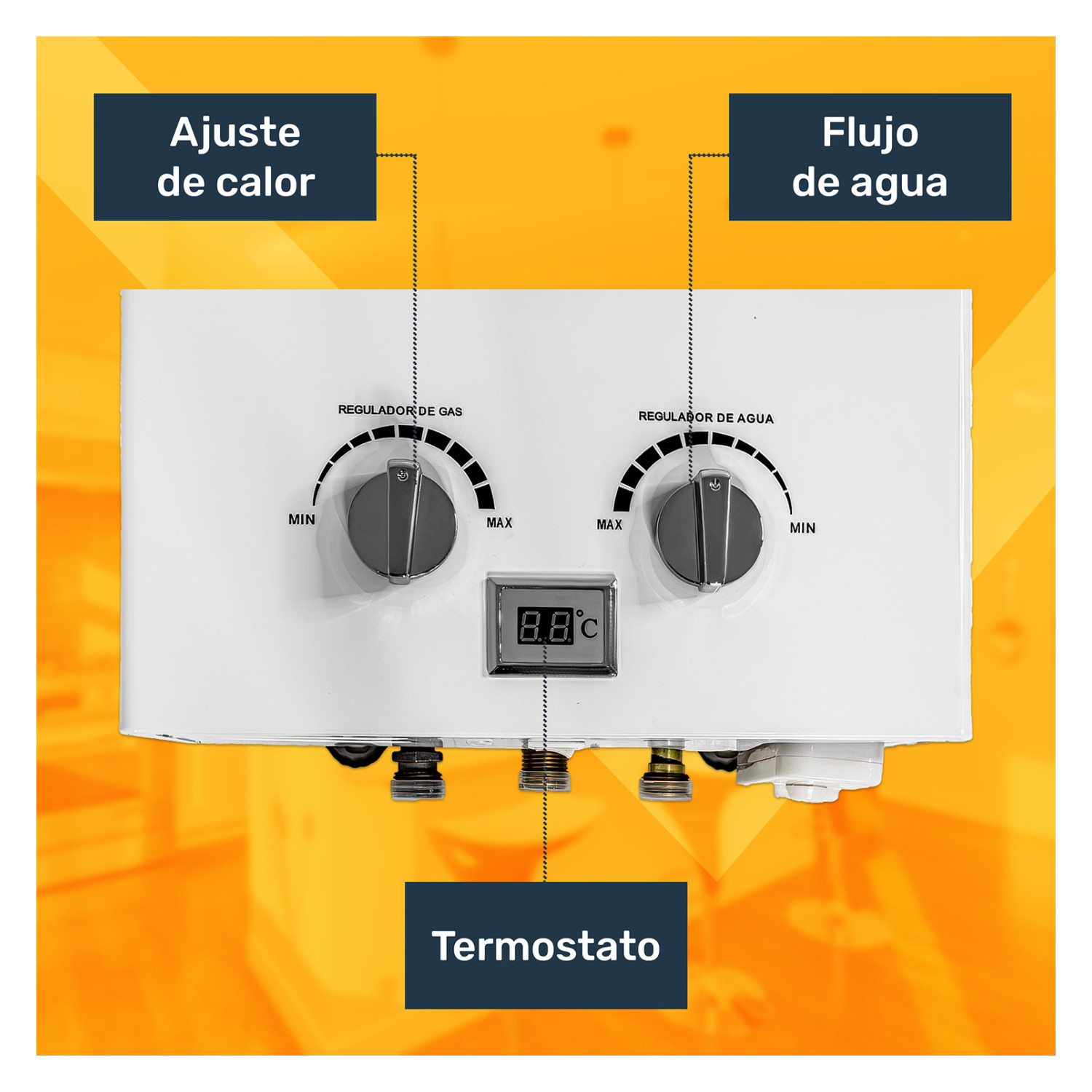 Foto 8 | Calentador De Agua Instantaneo De Paso 6 Litros Gas Natural Gutstark Home