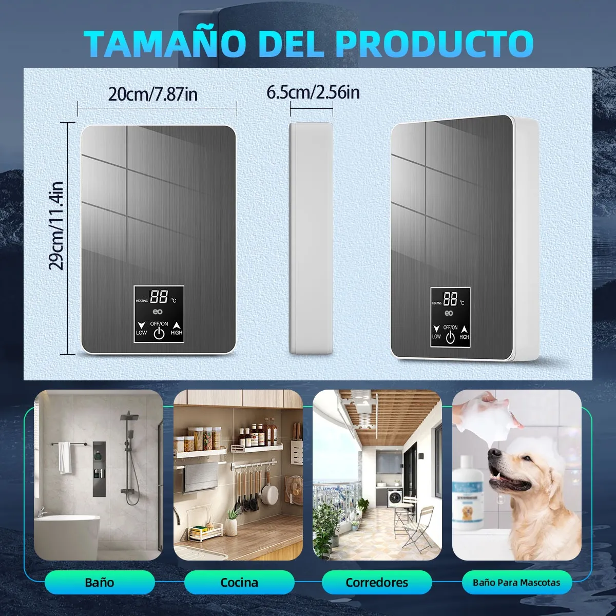 Foto 3 pulgar | Calentador De Agua De Paso Electricos Boiler Instantaneo Eo Safe Imports Esi-20258 Negro
