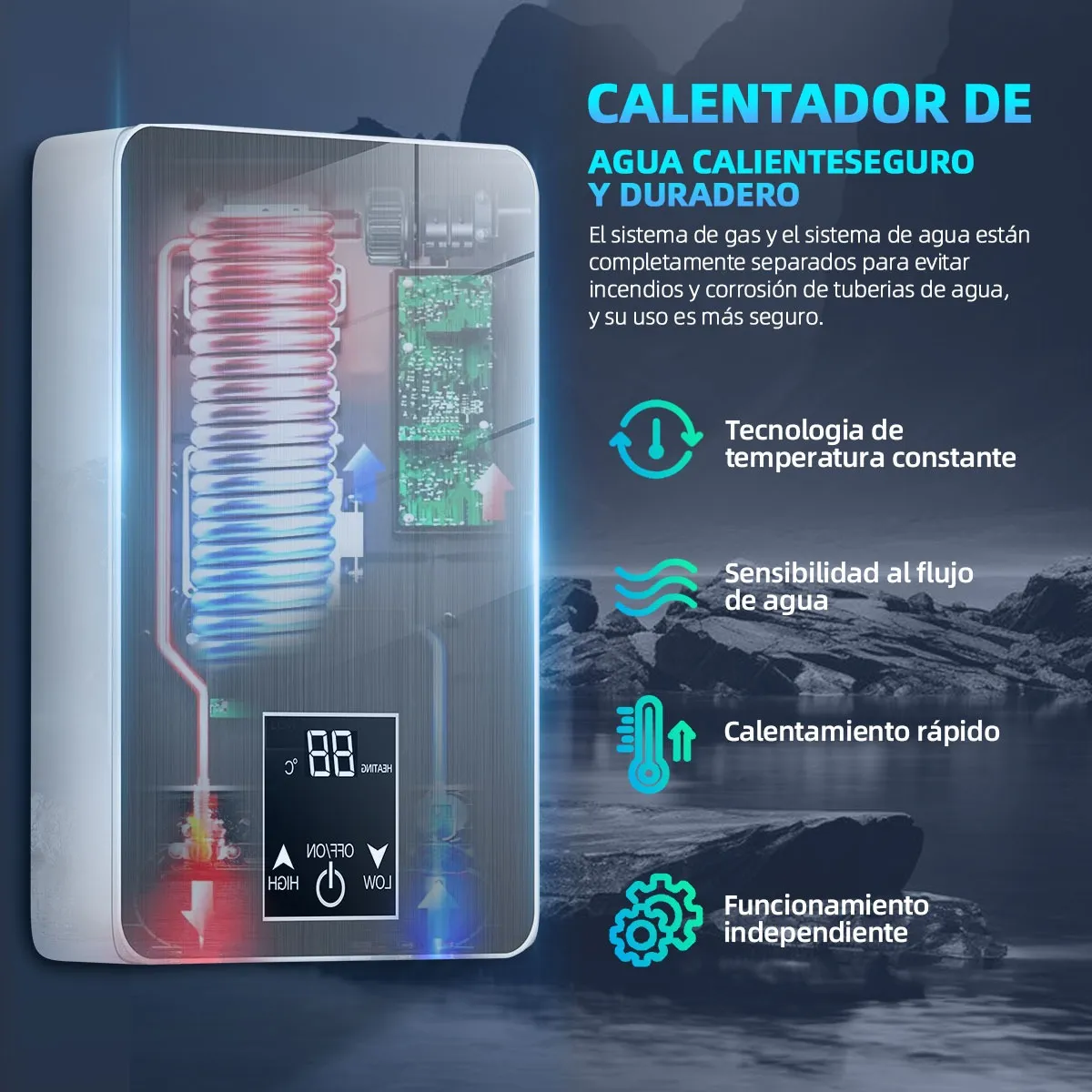 Foto 4 pulgar | Calentador De Agua De Paso Electricos Boiler Instantaneo Eo Safe Imports Esi-20258 Negro