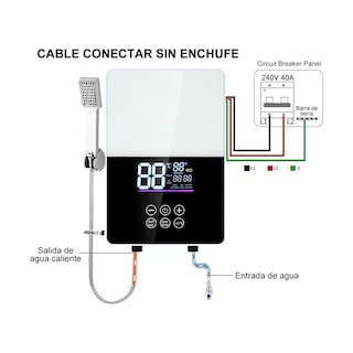 Foto 3 | Calentador De Agua Paso Instantáneo Eléctrico Táctil Ajuste Eo Safe Imports Esi-20257 Multicolor