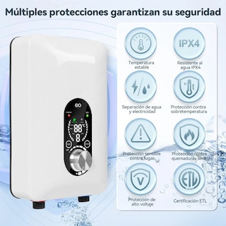 Foto 2 | Calentador De Agua Instantaneo Almacenar Agua Eo Safe Importsesi-20259 Blanco